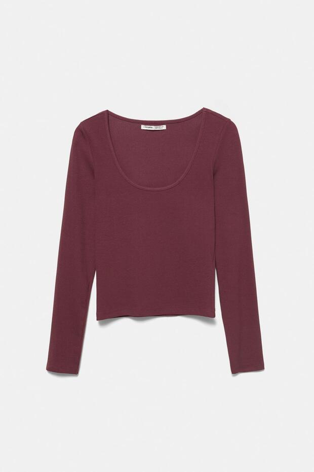 Fitilli bisiklet yaka tişört - 5