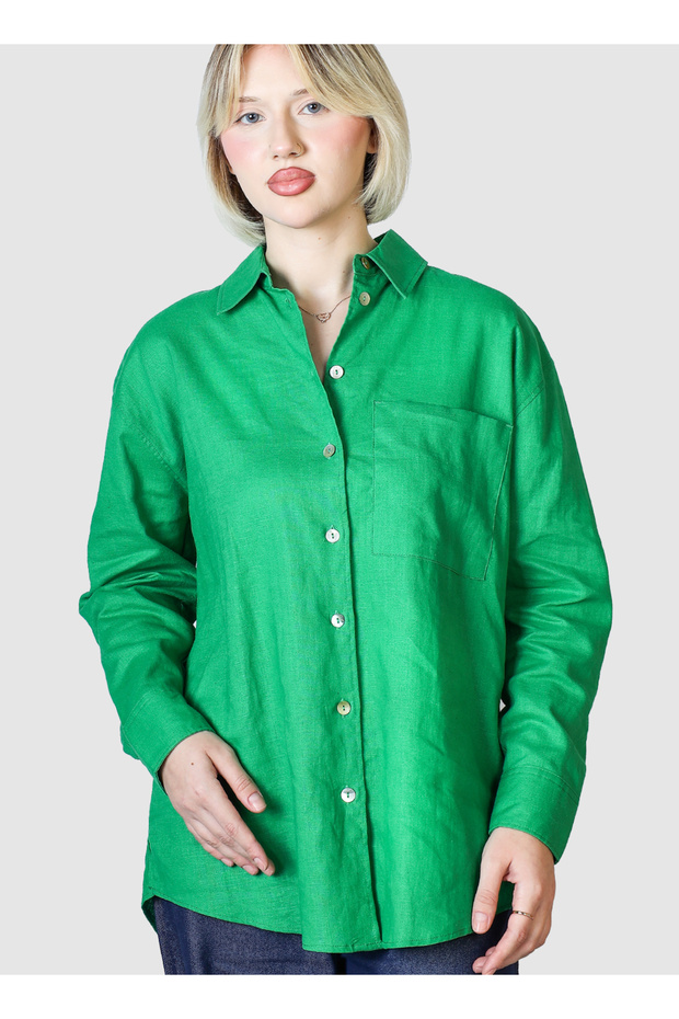 Linen Regular Fit Button Down Shirt