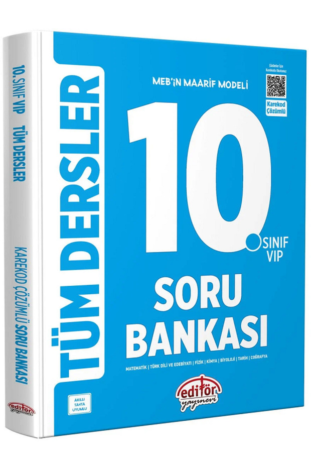 10.Sınıf Editör Tüm Dersler Soru Bankası / MEB'İN MAARİF MODELİ - YENİİİ - Karekod - 1
