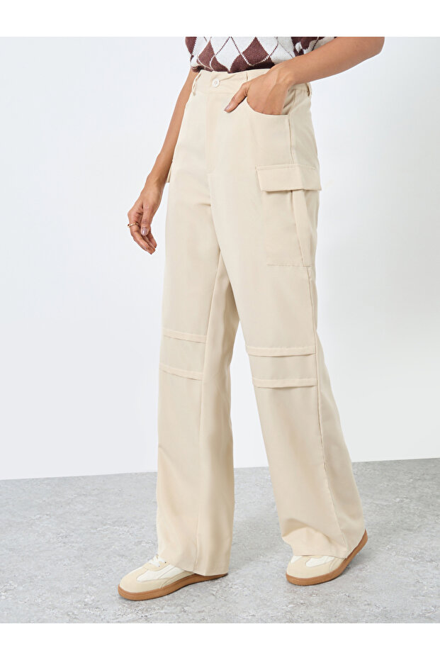 بنطال كارغو واسع الساق - 2