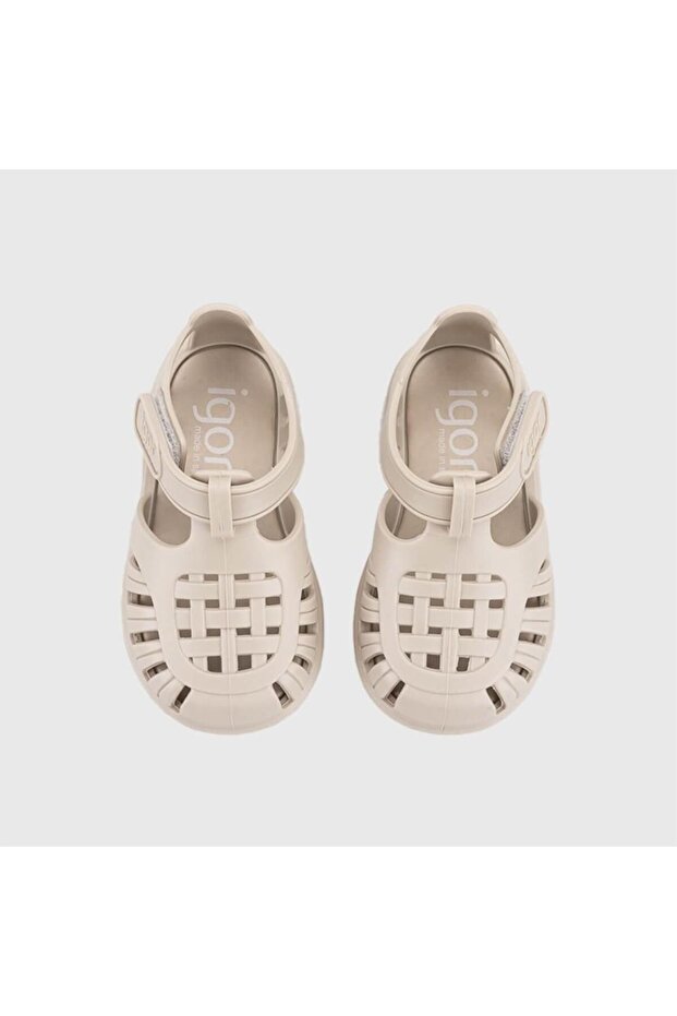 Tobby Solid Çocuk Sandalet - Bej - 4