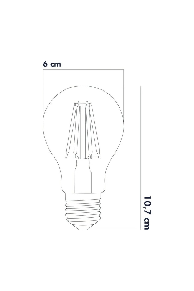 5 Adet 2500K Led Ampul E27 Sarı Işık ( A60 ) Yüksek Işık Gücü - 3