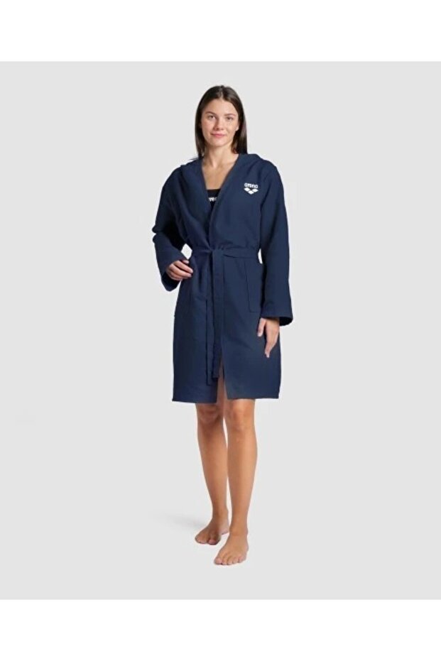 COMPACT MICROFIBER ROBE/NAVY YETİŞKİN BORNOZ - 3