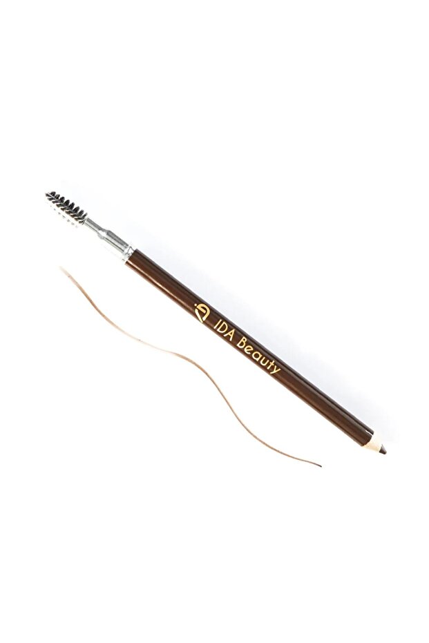 Double-Sided Wooden Eyebrow Pencil , Smudge-Proof,Cruelty-Free (Walnut Brown, 1.3g)