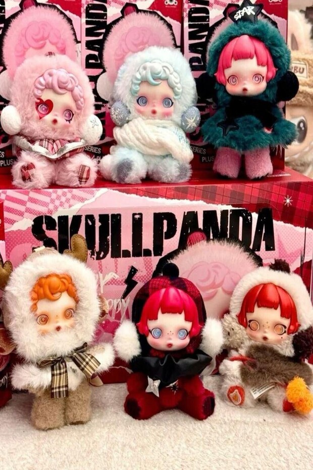 Skullpanda 1 Adet+Labubu X Coca-cola Figür Serisi 1 Adet Sürprize Paket+Kalp Charm Hediye - 4
