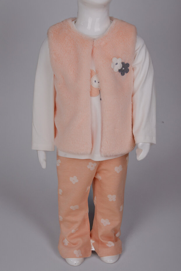 Spanish Leg Flower Detailed Girl's Set