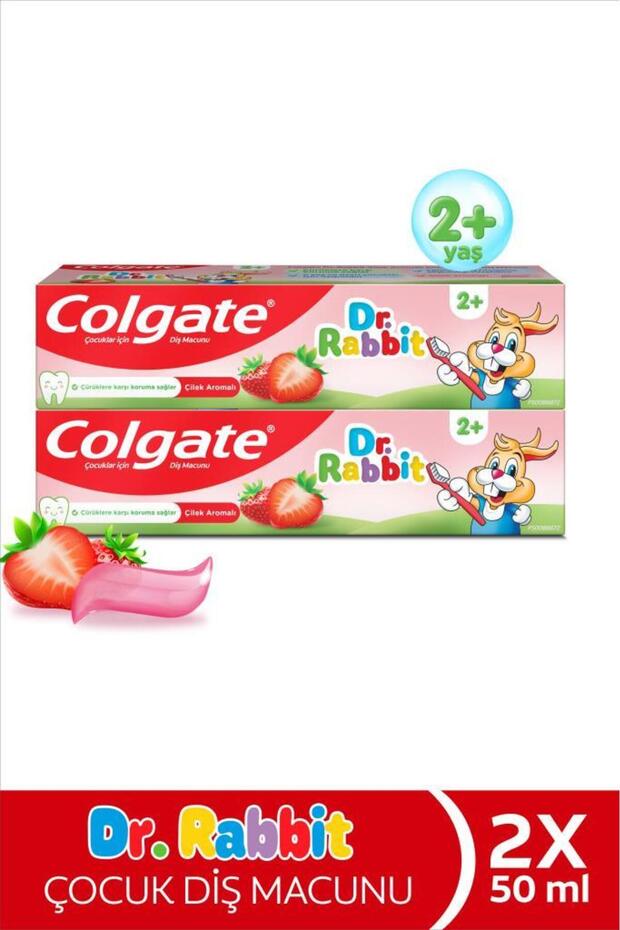 Dr. Rabbit Strawberry 50ml Çocuk Diş Macunu x2 - 1