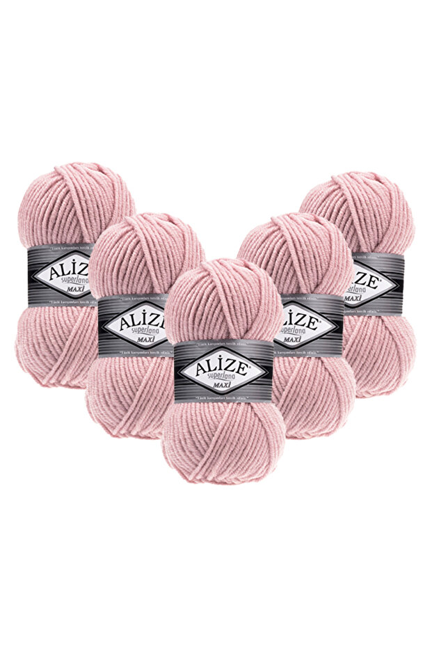 Superlana Maxi 5-Pack – 161 -Thick Knitting Yarn for Winter Sweater Cardigan and Scarf