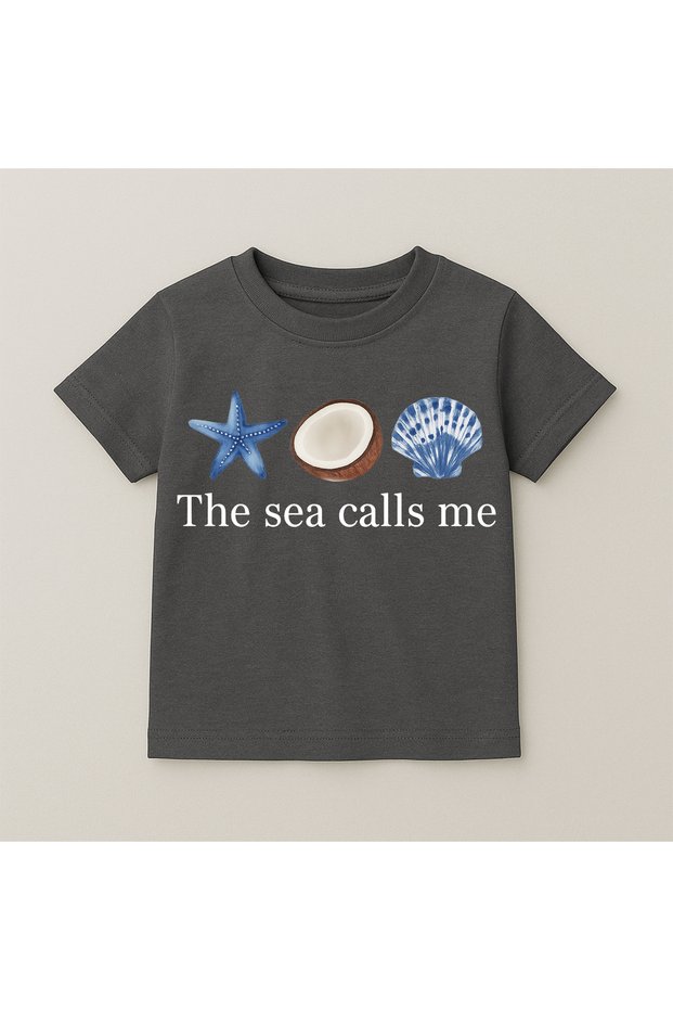 Sea Crew Neck 100% Cotton Printed Short Sleeve Children's and Teenage T-Shirt