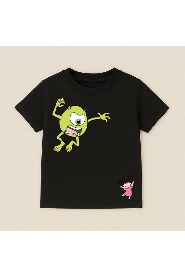 Monsters Crew Neck 100% Cotton Printed Short Sleeve Children's and Teenage T-Shirt