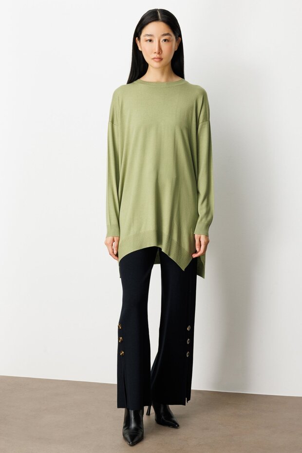 65316 Zero Collar Casual Tunic - 3