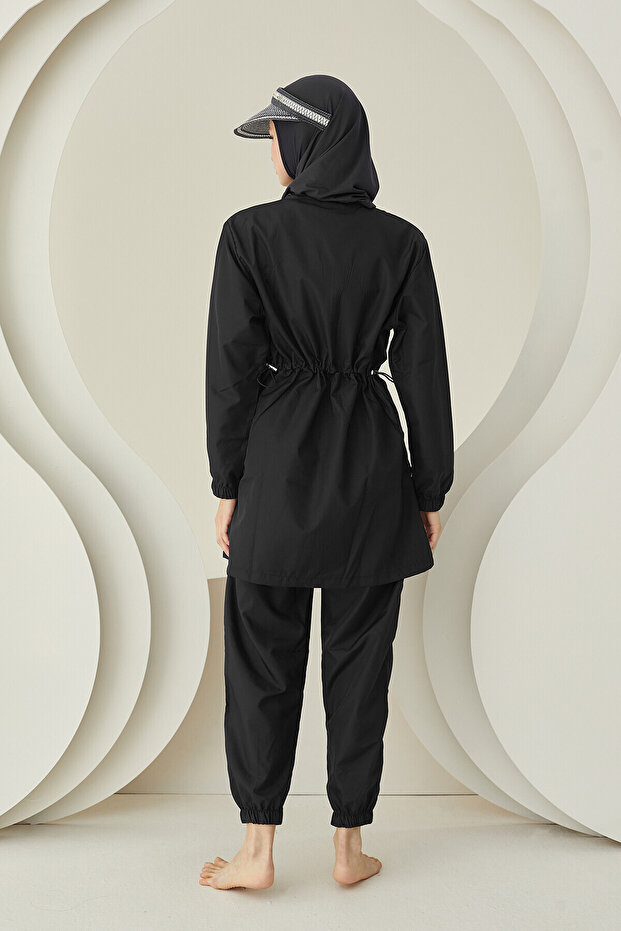 Siyah Modern Tesettür Mayo - 2