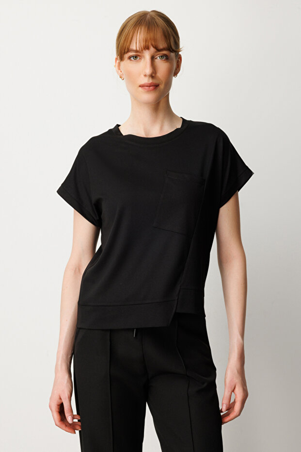 Front V-Neck Blouse - 1