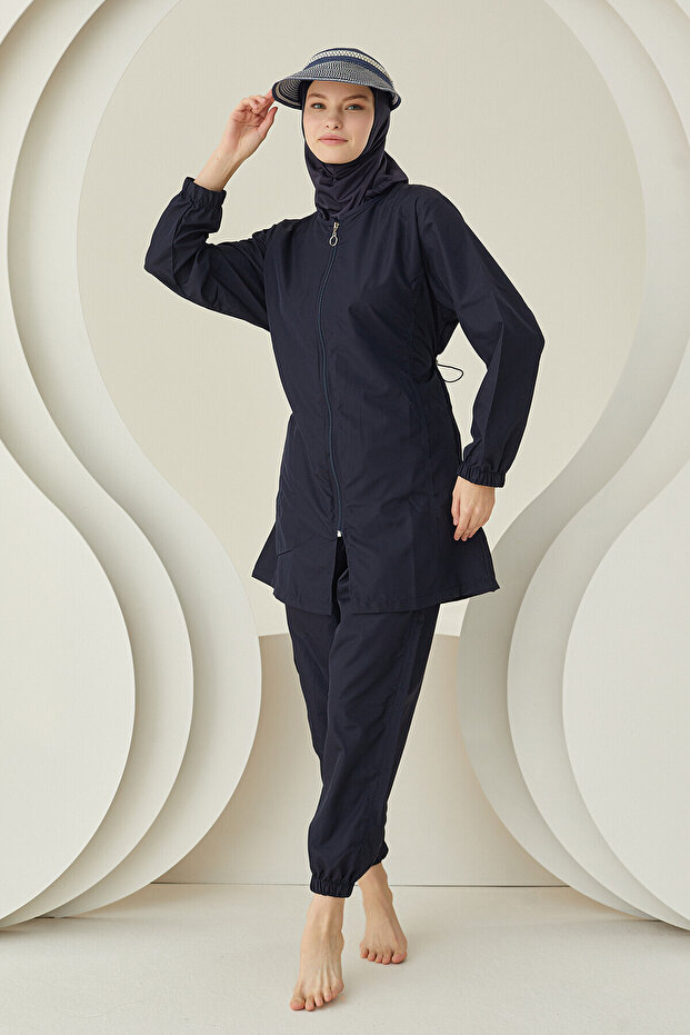 Lacivert Modern Tesettür Mayo - 1