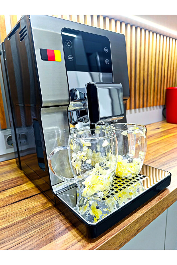 2 Adet Gerçekçi Çiçek Tasarım Çift Cidarlı Cam Kupa, Sıcak ve Soğuk İçecek Bardağı 350 ml - 7