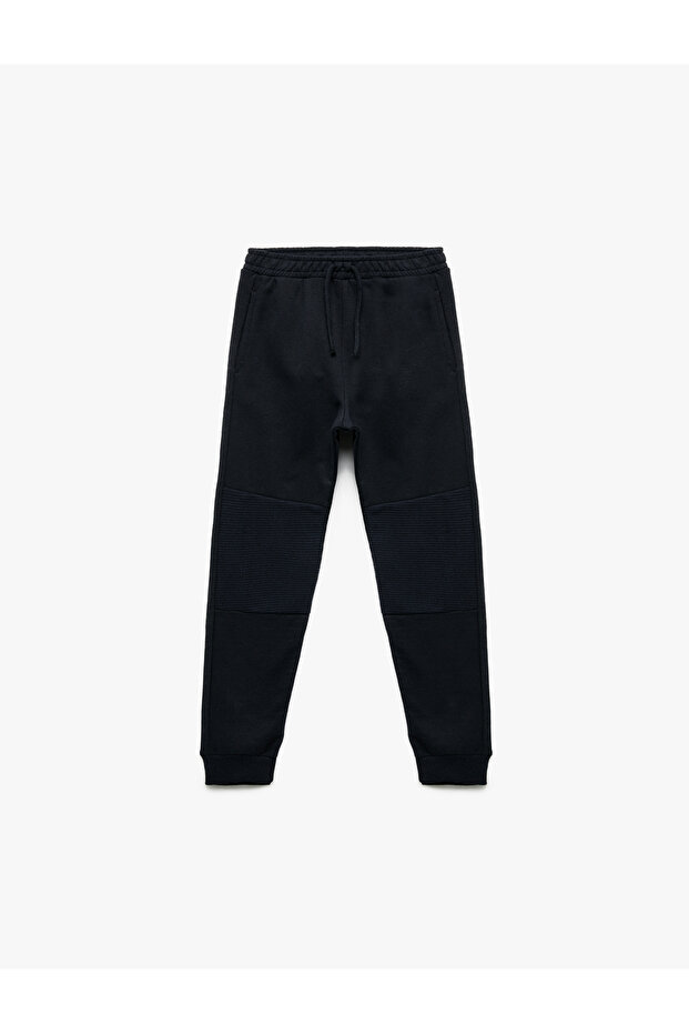 Basic Sweatpants with Raised Pocket Detail and Elastic Waist