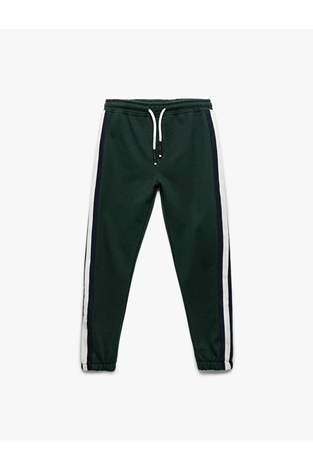 Cotton Lace-Up Jogger Sweatpants