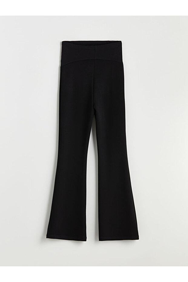 Shining Store'dan Işıltılı Seçimler | Beli Lastikli İspanyol Paça Kadın Tayt - 5