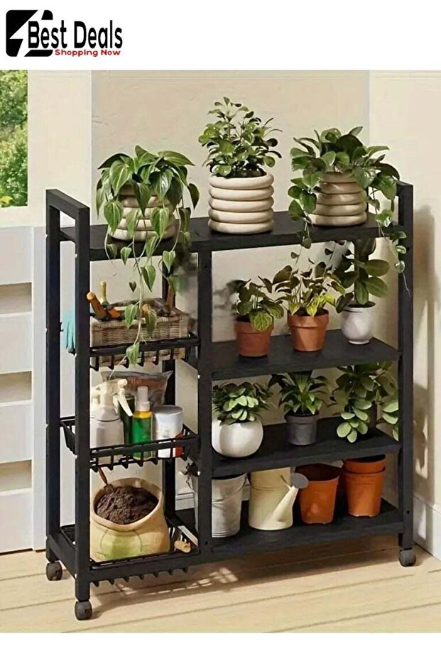 Best Deals Multifunctional Kitchen Racks, 3-Mesh Baskets, 4-Layer Storage Partitions, Breathable, U