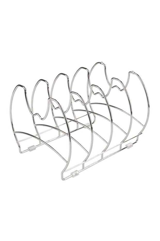 Classico Skillet Organizer Chrome Silver 27.58x23.11x20.19cm