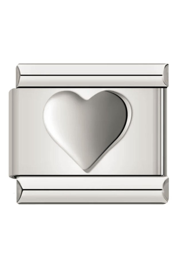 Italian Stainless Steel 9mm Heart Charm