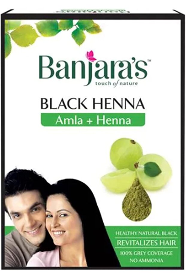Banjaras Black Henna with Amla powder, pack of 1
