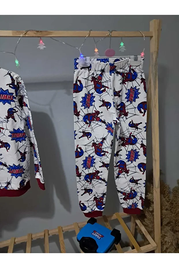 örümcek adamlı çocuk pijama takımı - 4