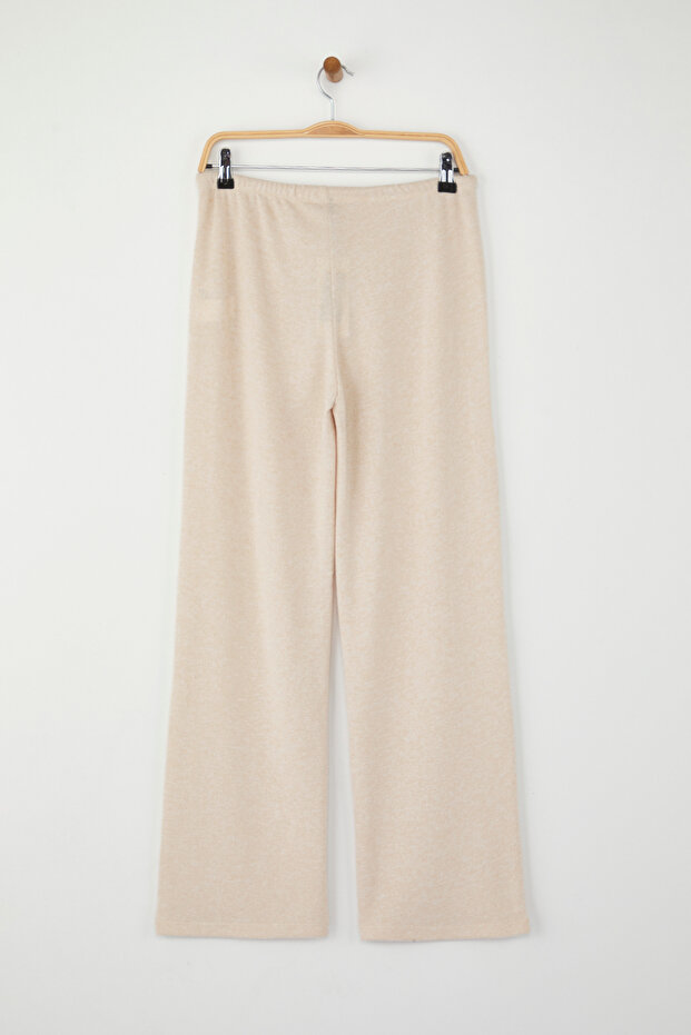 Taş Yumoş Wide Leg/Geniş Paça Bağlama Detaylı Esnek Örme Pantolon TWOAW26PL00025 - 6