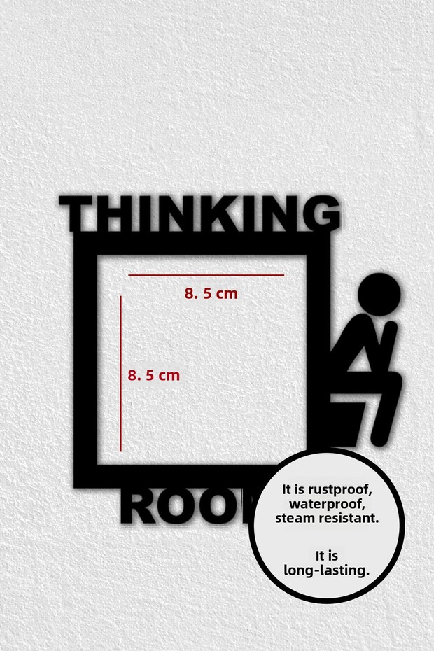 Thinking Room - Thinking Room Wc Themed Decorative Wall Socket Switch Frame Table - 3