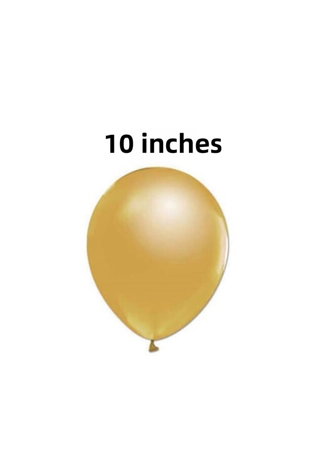 10" Inch Balloon Metallic Gold 10 Pieces