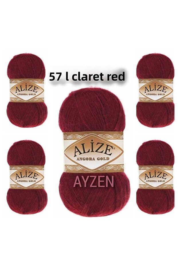 Ayzen Home Angora Gold Hand Knitting Yarn 5 Pack Color No: 57
