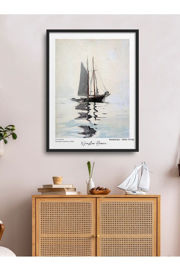 Framed Single Painting Modern Sailing Series Poster Painting Tk/184