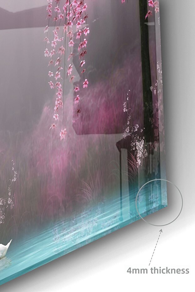 واقي خلفي لموقد المطبخ الزجاجي الفاخر |   شجرة البجعة - 3