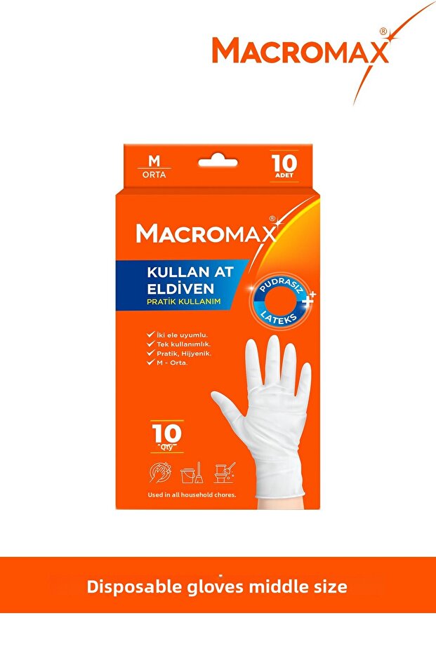 Disposable Latex Gloves M-Medium - 1