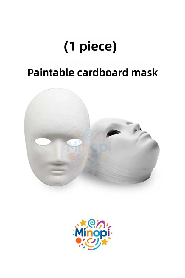 1 Piece, Cardboard Mask, Paintable, Educational Mask Painting, Activity and Hobby Mask