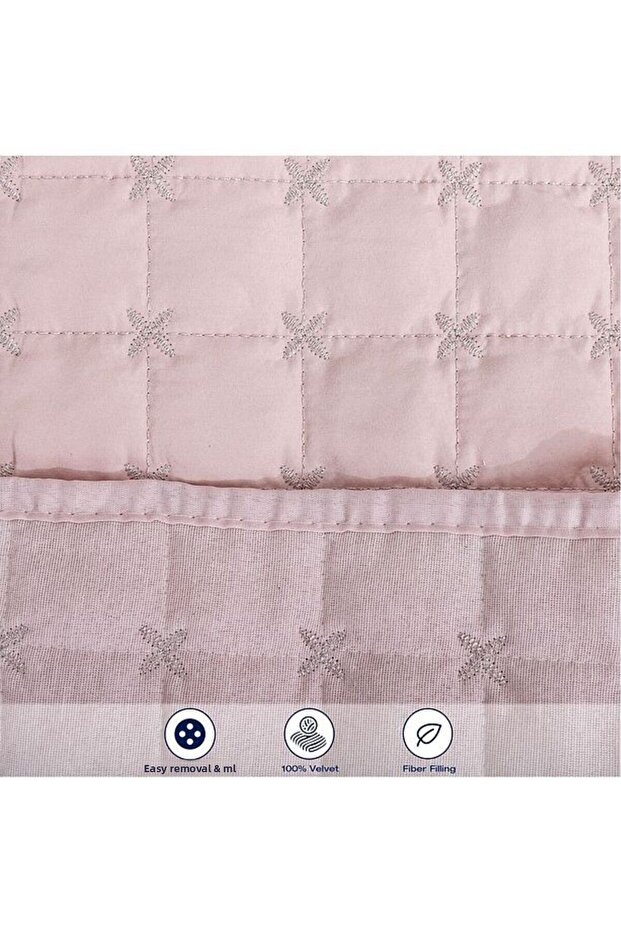Quality Quilted Double Bedspread Set (Pink) - 7
