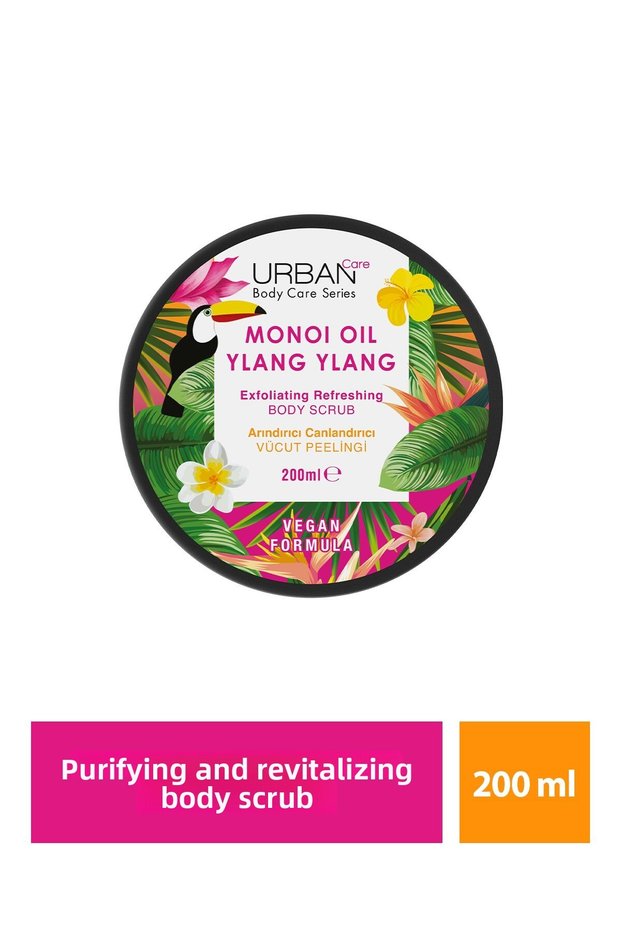 Monoi Oil & Ylang Ylang Revitalizing and Moisturizing Body Scrub 200 Ml-Vegan