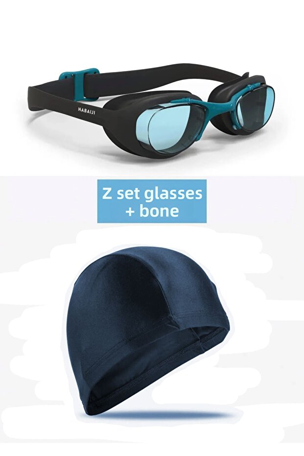 Set of 2 Swimming Goggles and Swimming Cap Sea-Pool Goggles