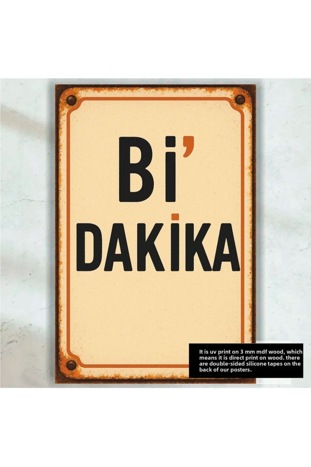 One Minute Funny Witty Sayings Wall Lettering Plate Sign Warning Sign Retro Wood Poster
