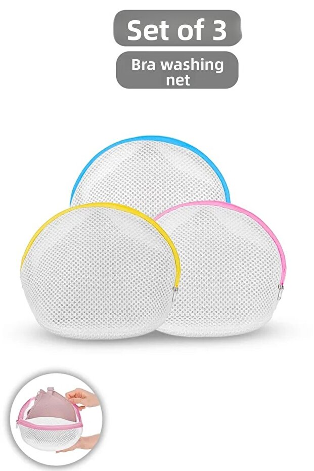 3 Pieces Zippered Bra/Lingerie Washing Net