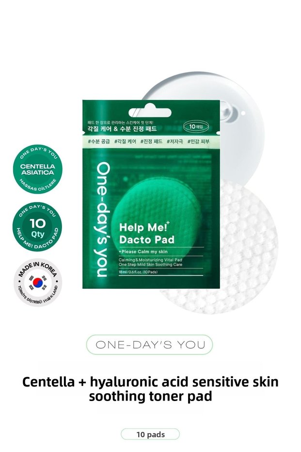 One Day's You Dacto Pad with Centella and Hyaluronic Acid Tonic Pad 10 Ea