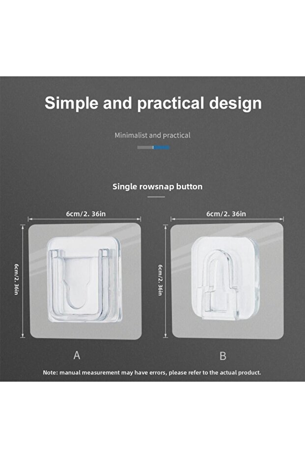 1 Set Snap Clip Item Fixing Hanger Table Mirror Picture Fixing Apparatus - 3