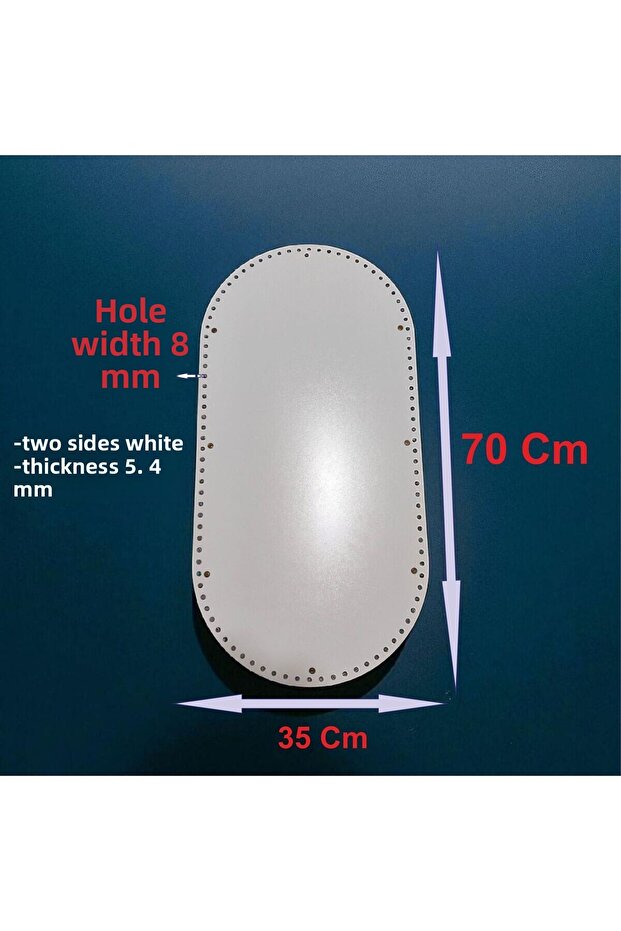 قاعدة عربة أطفال خشبية 5.4 ملم MDF 70x35 سم وجهين أبيض قاعدة كروشيه قاعدة سلة