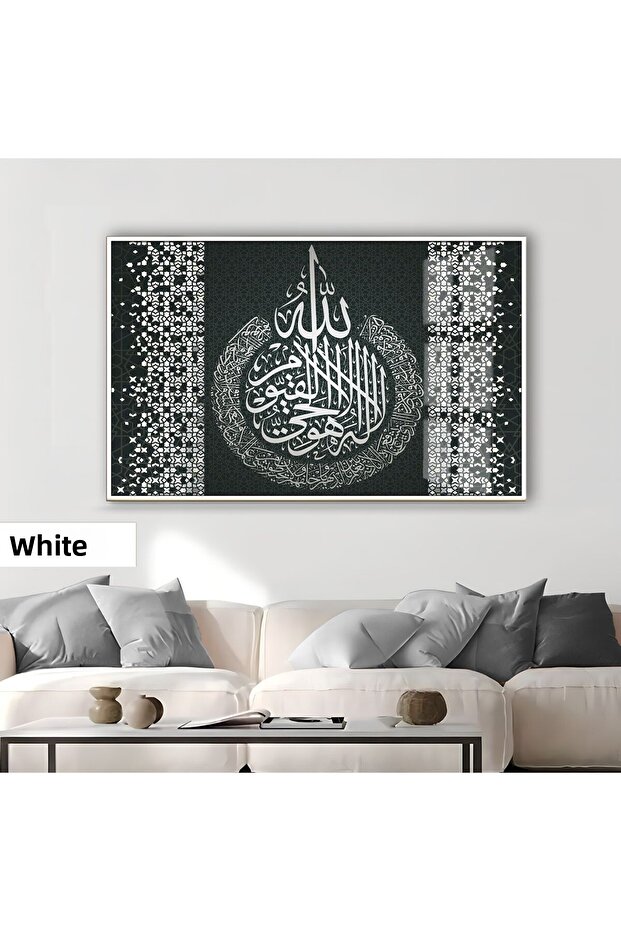 هاريكابيريف | نموذج نمط ديني من الفضة آية الكرسي | طاولة زجاجية مقوية بإطار أفقية واحدة