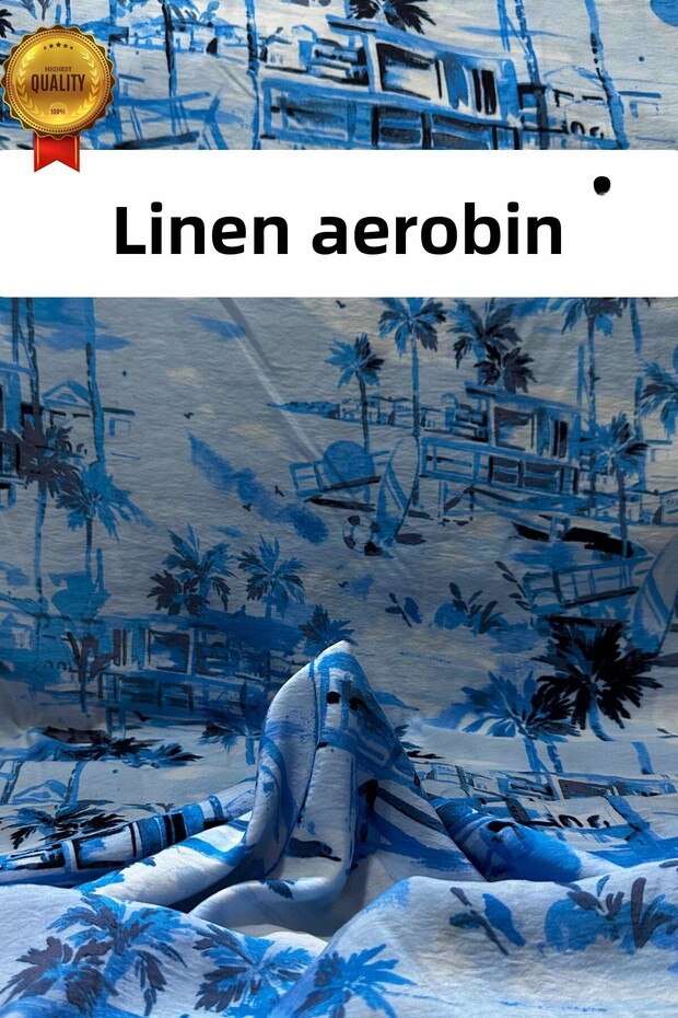 قماش كتان Aerobin يسمح بمرور الهواء مع وضع طبيعي للجسم - ملمس ناعم، هيكل مرن