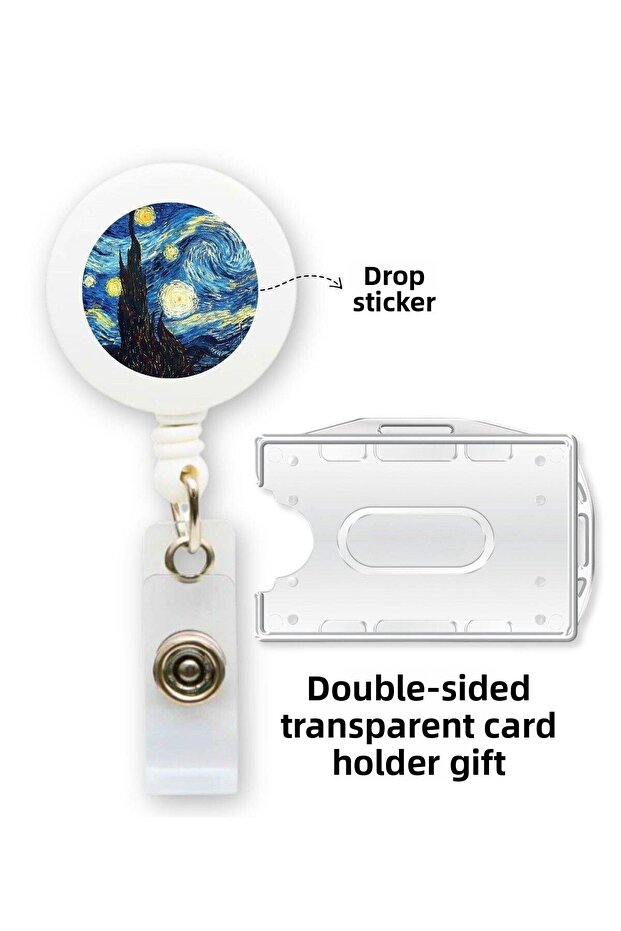 Starry Nights Name Card Holder Horizontal Vertical Card Protector