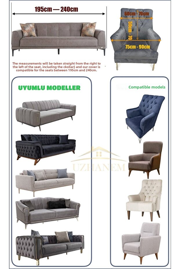 3 3 1 1 Set de huse de scaun din jacquard, elastic, elastic, lavabil, husă de scaun - 4