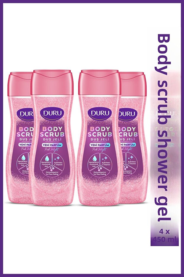 Body Scrub Pink Delight Shower Gel 4X450Ml