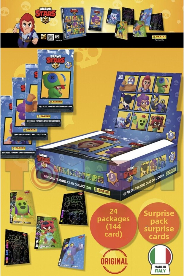 Brawl Stars Panini Official Card Pack: 24 Packs (144 Cards)