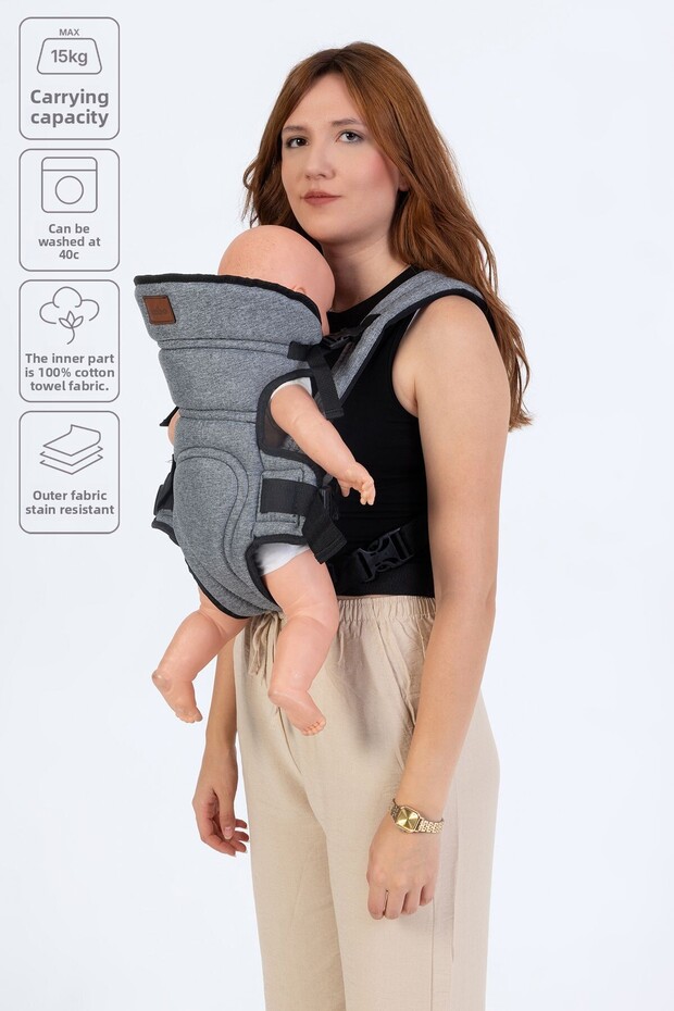 Premium Luxury Baby Kangaroo with Lumbar Support - Ergonomics, Easy Use and Modern Design